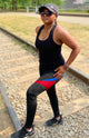 ACTIVE COLOR BLOCK LEGGING | Navy/Red