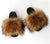 SINGLE BAND FURRY SLIPPERS SLIDES