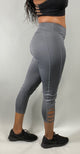 ACTIVE ANKLE LENGTH CUT-OUT LEGGING | CHARCOAL