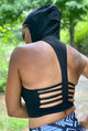 ACTIVE SPORTS BRA WITH REMOVABLE HOODIE | BLACK
